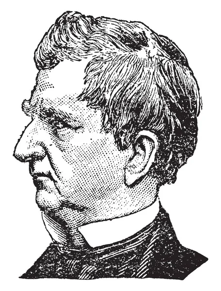 William Seward 1801 1872 Foi Secretário Estado Dos Estados Unidos — Vetor de Stock