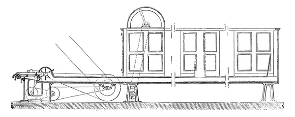 Blower Vintage Illüstrasyon Kazınmış Endüstriyel Ansiklopedi Lami 1875 — Stok Vektör