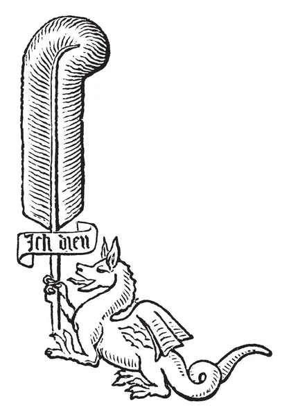 Odznak Arthur Tudor Synem Krále Jindřicha Vii Vintage Kreslení Čar — Stockový vektor