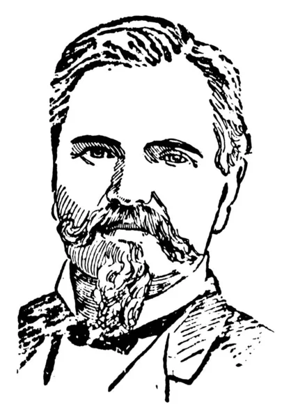Simon Buckner 1823 1914 Ele Foi Soldado Político Americano Exército — Vetor de Stock