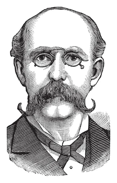Powderly 1849 1924 지도자 정치인 변호사 유명한 노동의 빈티지 드로잉 — 스톡 벡터