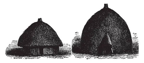 Görüntü büyük yere mevcut ev gösterir. Ev çizim veya illüstrasyon oyma saman, vintage hattının oluşur.