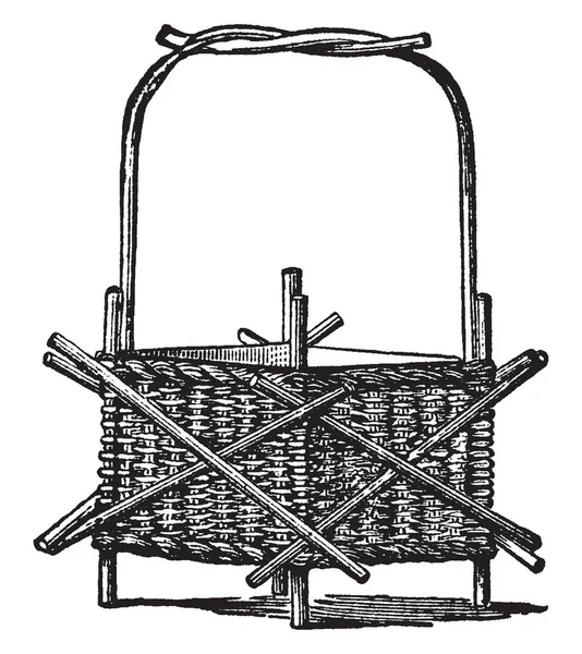 Wicker Work Jardiniere Utilisé Pour Tenir Des Plantes Décoratives Est — Image vectorielle