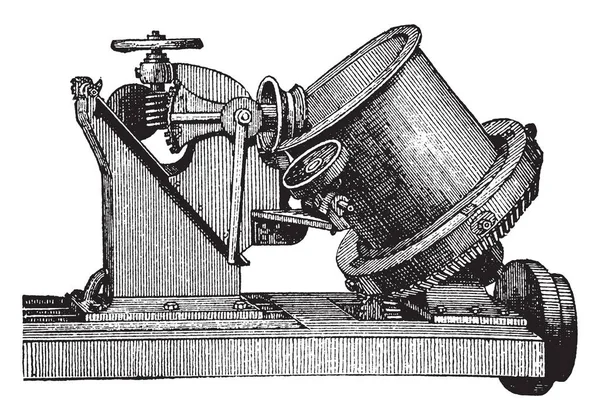 Diese Abbildung Stellt Die Arbeitsfunktion Der Flanschmaschine Der Vintage Linienzeichnung — Stockvektor