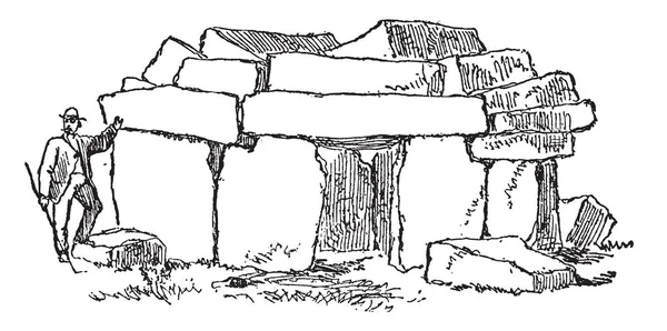 Das Agora Grab Besteht Aus Sehr Schweren Steinen Und Diese — Stockvektor
