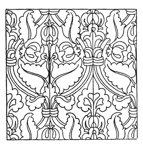 Carpet Pattern German Renaissance Design Carpet Tiles Hard Wearing Affordable — Stock Vector