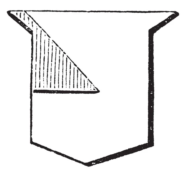 Gyron Ordinary Est Une Ligne Horizontale Point Côté Dextre Bouclier — Image vectorielle