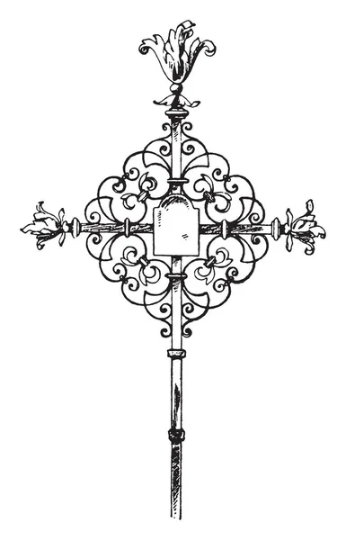 Suelen Encontrarse Cementerios Católicos Alemanes Franceses Pintan Símbolos Decorativos Añadidos — Archivo Imágenes Vectoriales