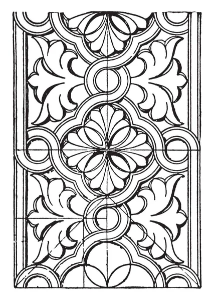 Padrão Ornamento Hagia Sophia Desenho Linha Vintage Gravura Ilustração — Vetor de Stock
