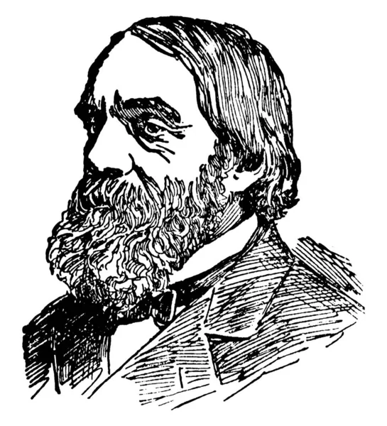Edward Everett Hale 1822 1909 Hij Een Amerikaanse Schrijver Historicus — Stockvector