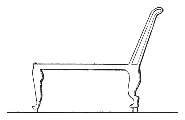埃及椅子推翻靠背 复古雕刻插图 古代古董家庭的私人生活1881 — 图库矢量图片