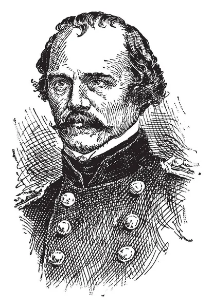 앨버트 시드니 존스턴 1803 1862 군대에 일반이 Texian 빈티지 — 스톡 벡터