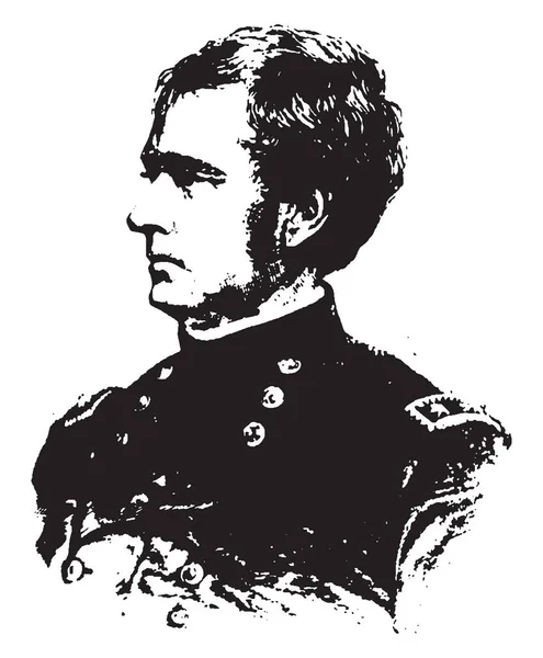 General Joseph Hooker 1814 1879 Foi Oficial Exército Dos Estados —  Vetores de Stock