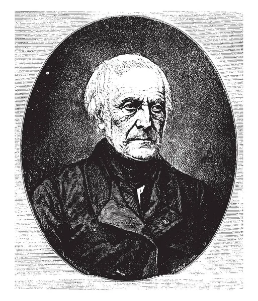 Guizot 1787 1874 Byl Francouzský Historik Řečník Státník Vintage Kreslení — Stockový vektor