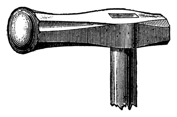 Hammer Stämpling Vintage Ingraverad Illustration Industriella Encyklopedi Lami 1875 — Stock vektor