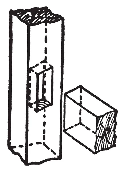 Questa Illustrazione Rappresenta Housing Joint Che Utile Giunto Strutturale Disegno — Vettoriale Stock