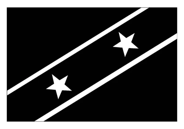 Flagge Der Heiligen Kitts Nevis 2009 Flagge Diagonal Von Der — Stockvektor