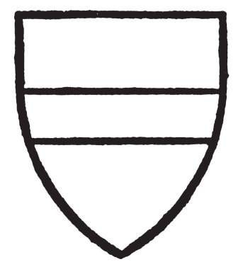 Bitham Colevile altın bir fesse gules, çizim veya şekil oyma vintage çizgi taşıyordu..