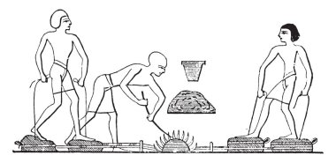 Forge, vintage illüstrasyon kazınmış