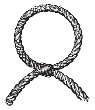 Cuckold düğüm bir ip iki bölüme geçiş ve birlikte, onları ele geçirmek vintage çizgi çizme veya oyma resimde yapılan bir döngü olduğunu.