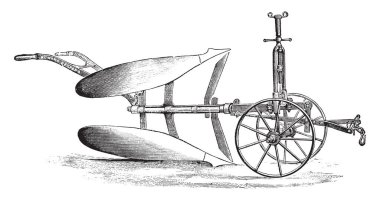 Howard sıradan çift-Brabant, vintage illüstrasyon kazınmış. Endüstriyel ansiklopedi E.-O. Lami - 1875