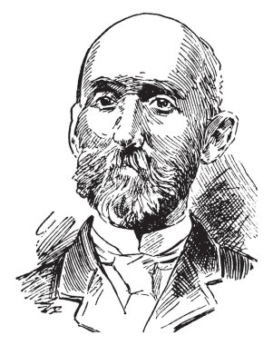 Yüzbaşı Alfred Thayer mikail, 1840-1914, Amerika Birleşik Devletleri Deniz subayı ve tarihçi, vintage çizgi çizme veya oyma illüstrasyon biriydi