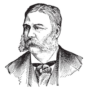 Chester Alan Arthur, 1829-1886, o Amerika Birleşik Devletleri üzerinden 1881-1885, vintage çizgi çizme veya oyma illüstrasyon yirmi birinci Başkanı olarak bir Amerikan politikacı