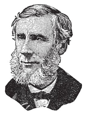 John Tundall, 1820-1893, o önde gelen on dokuzuncu yüzyıl İrlandalı fizikçi, vintage çizgi çizme veya oyma illüstrasyon yapıldı.