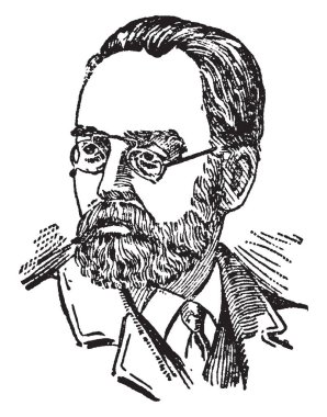 Emile Zola, Fransız romancı, oyun yazarı, gazeteci, vintage çizgi çizme veya oyma illüstrasyon o 1840-1902, oldu
