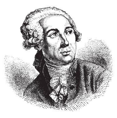 Lavoisier, 1743-1794, o bir Fransız soylusu ve kimyager, vintage çizgi çizme veya oyma illüstrasyon yapıldı.