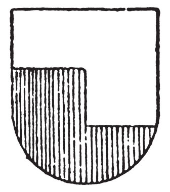 Argent gümüş ve gules, çizim veya şekil oyma vintage satır Fesse açılı sıradan olduğunu.