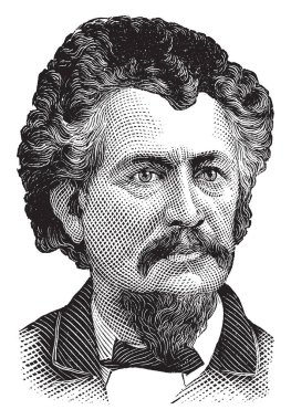 George Francis tren, 1829-1904, o clipper gemi, vintage çizgi çizme veya oyma illüstrasyon düzenleyen Amerikan bir girişimci.