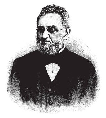 William Jewett Tenney, 1814-1883, o bir Amerikalı yazar, editör ve encyclopaedist, vintage çizgi çizme veya oyma illüstrasyon yapıldı.