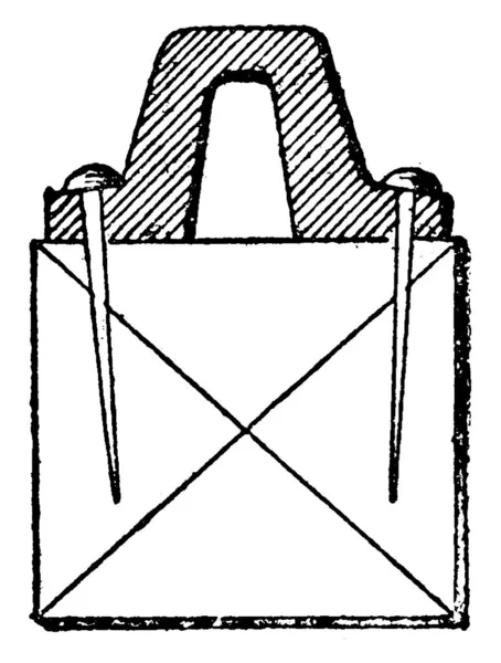 Trilho Brunel Ilustração Gravada Vintage Enciclopédia Industrial Lami 1875 — Vetor de Stock