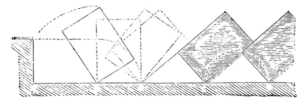 Echte Beweging Van Een Element Van Strook Jaargang Gegraveerd Illustratie — Stockvector