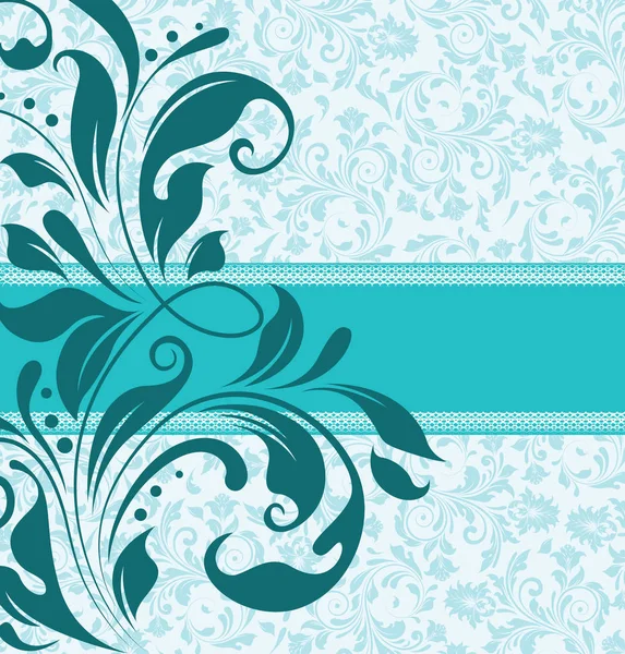 Fondo Vectorial Con Ornamentos Florales Época — Vector de stock