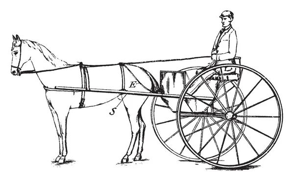 接続の安全性抑制の手綱は飼いならされた ヴィンテージの線描画や彫刻イラストにいる馬が着用します — ストックベクタ