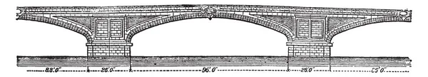 Ponte Della Trinita Puente Renacentista Florencia Italia Que Atraviesa Arno — Archivo Imágenes Vectoriales