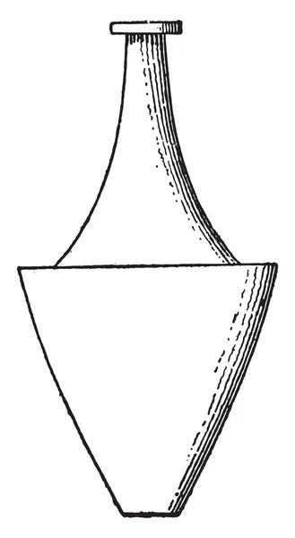 エジプトの花瓶ヴィンテージ刻まれた図 — ストックベクタ