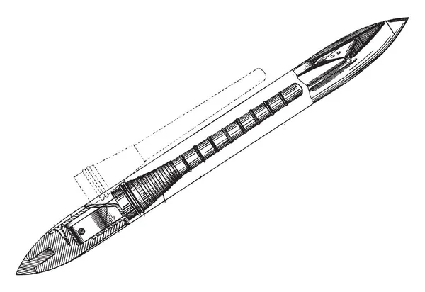 Cette Illustration Représente Shuttle Looms Qui Est Outil Conçu Pour — Image vectorielle