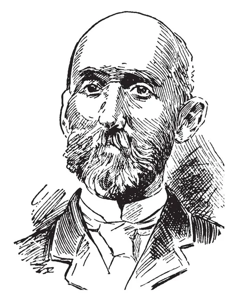 Capitán Alfred Thayer Mahan 1840 1914 Fue Oficial Naval Historiador — Vector de stock