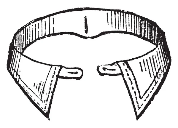 Воротник Используется Носить Шее Винтажные Линии Рисунок Гравировка Иллюстрации — стоковый вектор