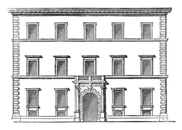 Verospi Palace Roma Apresenta Tipo Maioria Estilo Renascentista Romano Localizado —  Vetores de Stock