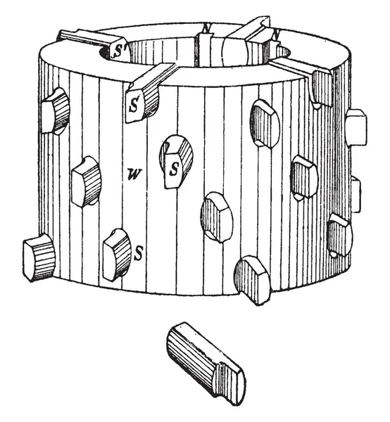 Deze Afbeelding Vertegenwoordigt Sectionele Frezen Cutters Met Ingevoegd Tanden Gereedschap — Stockvector