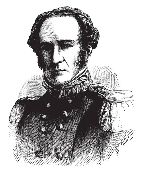 General George Stoneman 1822 1894 Ele Era Oficial Cavalaria Exército —  Vetores de Stock