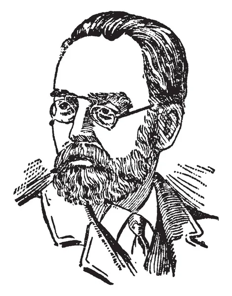 Emile Zola 1840 1902 Fue Novelista Dramaturgo Periodista Dibujante Líneas — Vector de stock