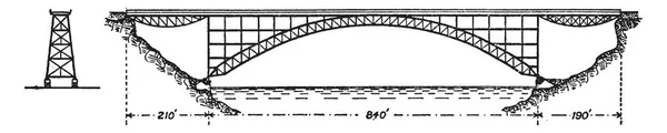 Clifton Bridge Puente Colgante Que Abarca Desfiladero Avon Río Avon — Vector de stock