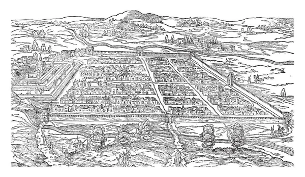 Храм Куско Під Час Завоювання Перу Вона Має Широкі Межі — стоковий вектор