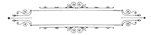 Filigree Banner Have Very Elegant Design Vintage Line Drawing Engraving — Stock Vector