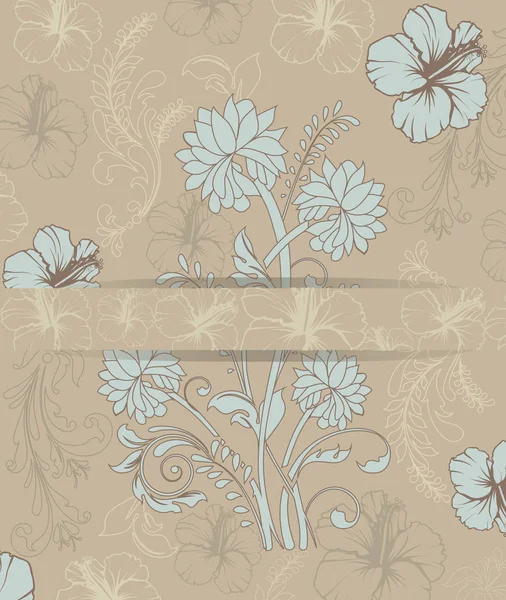 Vector Illustration Wallpaper Floral Elements — Stock Vector